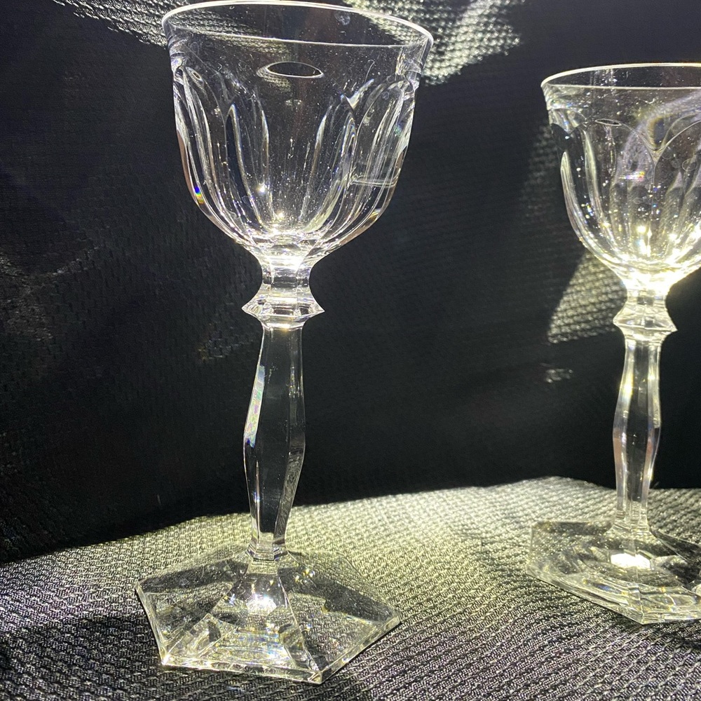 Vintage Crystal wine glasses - Picture 2 of 9